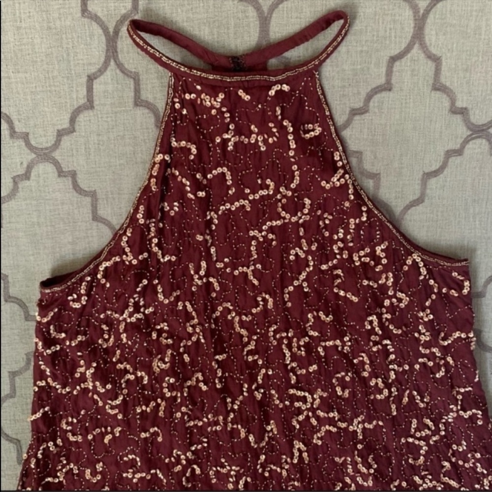 STUNNING RARE Free People Sassy Glam! Sequin Open Back Flying High Mini Dress - Picture 3 of 16